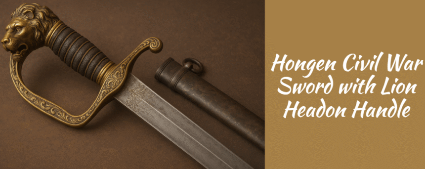 Hongen Civil War Sword with Lion Headon Handle